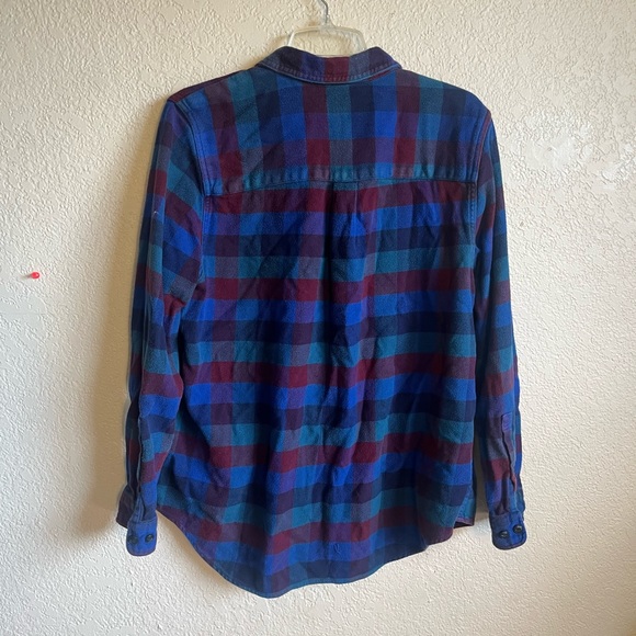Men’s Large Blue and Red Buffalo Check Flannel Shirt - Picture 3 of 3
